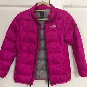Kids north face coat EUC L 14/16